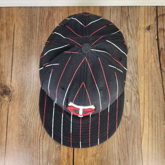 Minnesota Twins New Era Fits 59fifty 7 1/4" Hat Cap Black Red Pinstripe Wool MLB - Picture 7 of 10